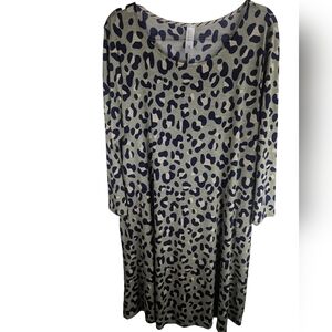 Garden Girl Animal Print Stretch Dress Sz L
